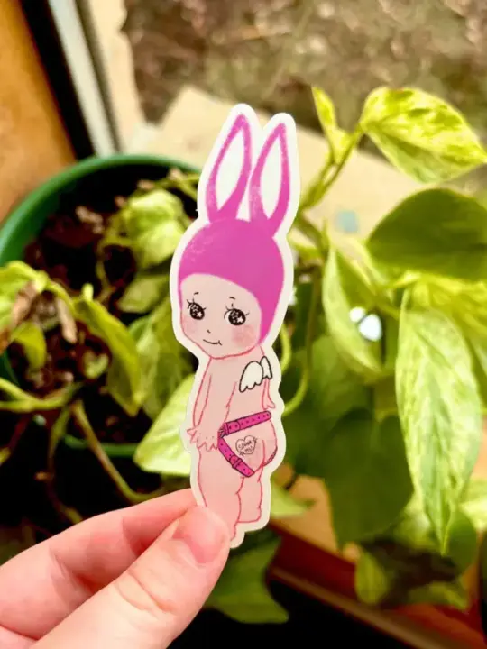Kinky Pink Softie Angel Sticker