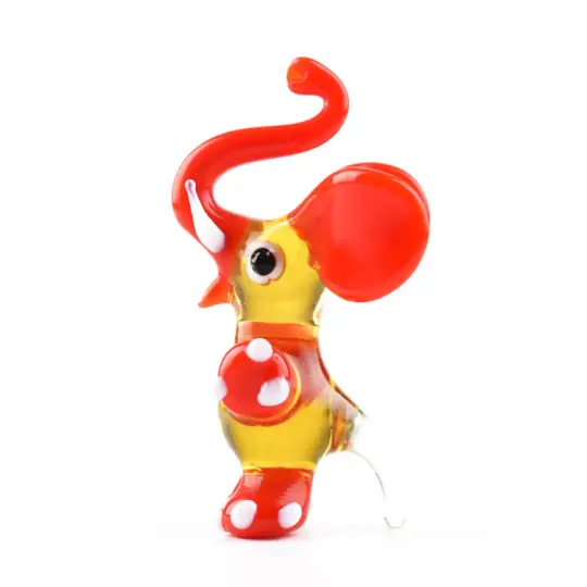 Circus Red Elephant Glass Figurine