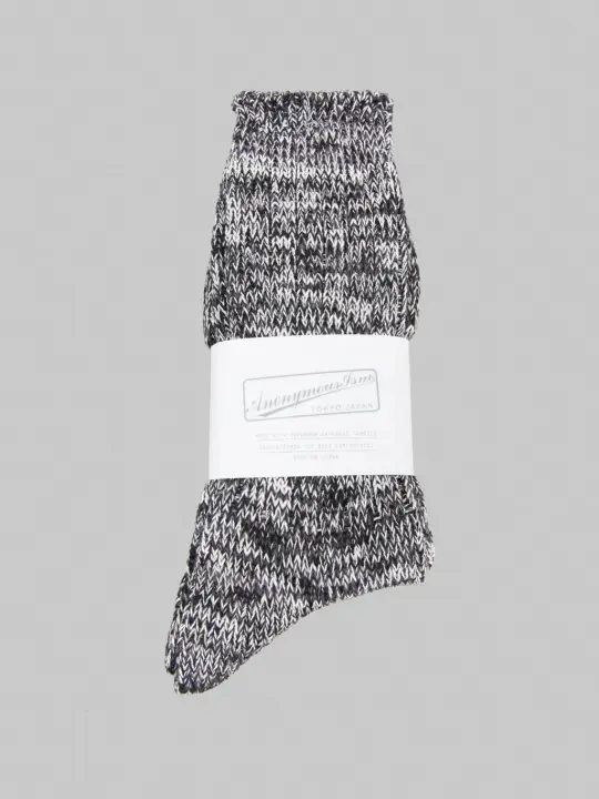 Anonymous Ism 5 Colour Mix Crew Socks Black