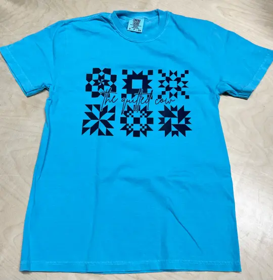 Quilted Cow Block -Short Sleeve
