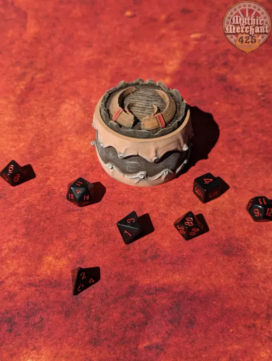 Barbarian 3D Printed D20 Dice Vault | Table Coaster & Dice Jail | DnD Player Gift | Mythic Mugs by Ars Moriendi 3D - Unleash the fury!