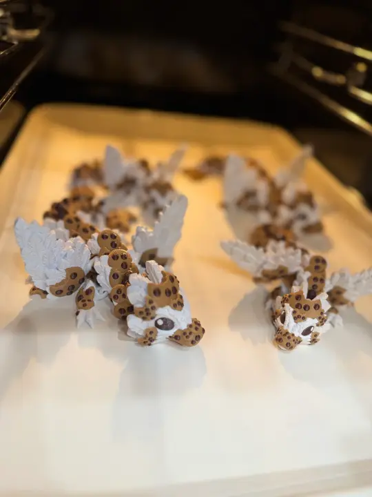 Chocolate Chip Cookie Dragon – Articulated 3D Printed Fantasy Creature