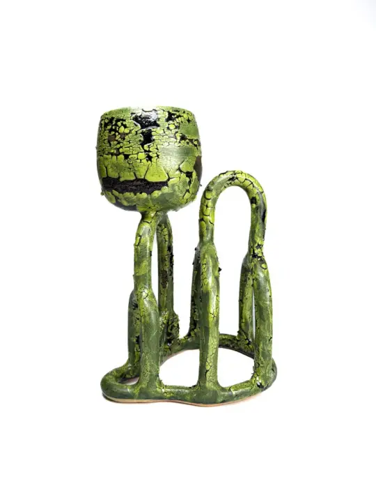 Corroded Green Arched Planter