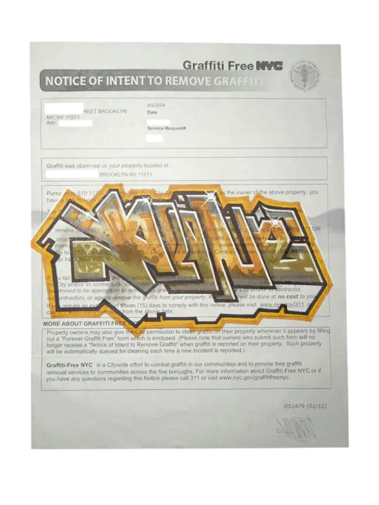 Letters - 2025 "Graffiti Removal"
