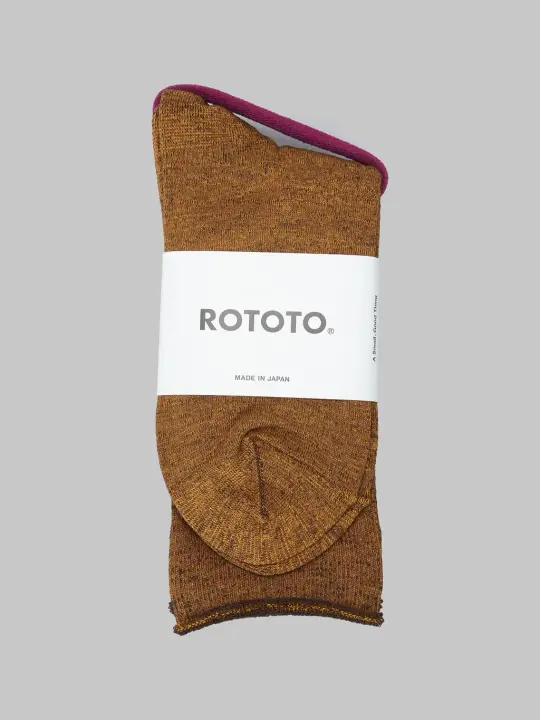 ROTOTO City Socks Yellow/Brown