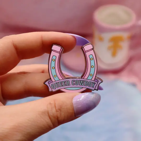 Queer Cowboy Enamel Pin Abprallen x Hey Cowboy