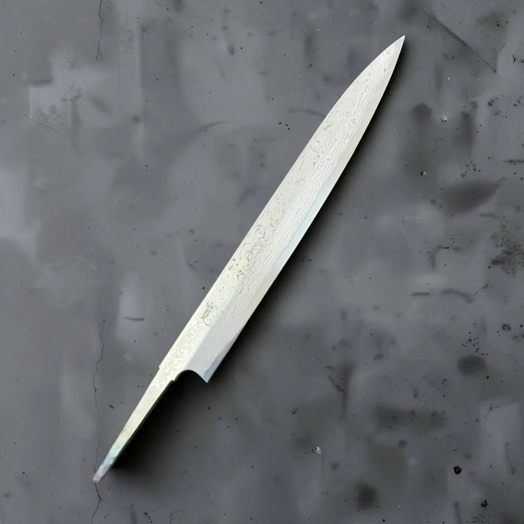 Yoshihiro Yauji Blue #2 Damascus Yanagiba 270mm - Blade Only
