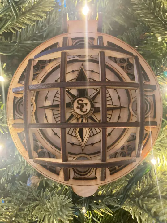 Santa’s Compass with QR Code to “track” Santa