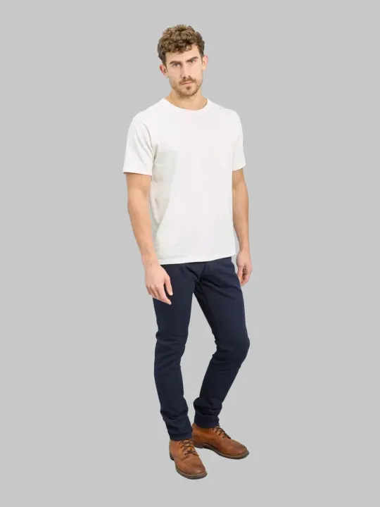 Pure Blue Japan 1175-ID 13.5oz Duck Canvas Relaxed Tapered Pants Double Indigo
