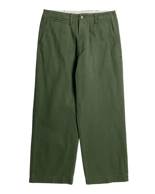 Beams Plus MIL Trousers Herringbone Olive