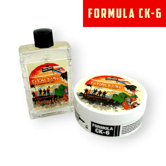 Tokyo Rose CK6 Artisan Shave Soap & Aftershave Cologne Bundle | Ultra Premium CK-6 Formula