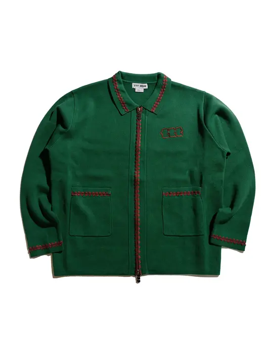TTT MSW Knit Polo Cardigan Green