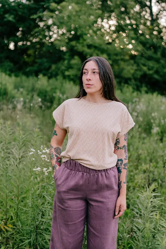 Saturday Tee in Foxfibre® Flicker