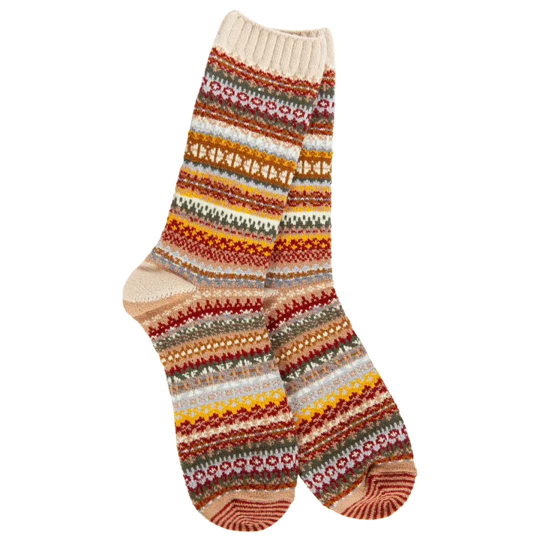 World's Softest Socks - Weekend Nordic Crew - Cashew