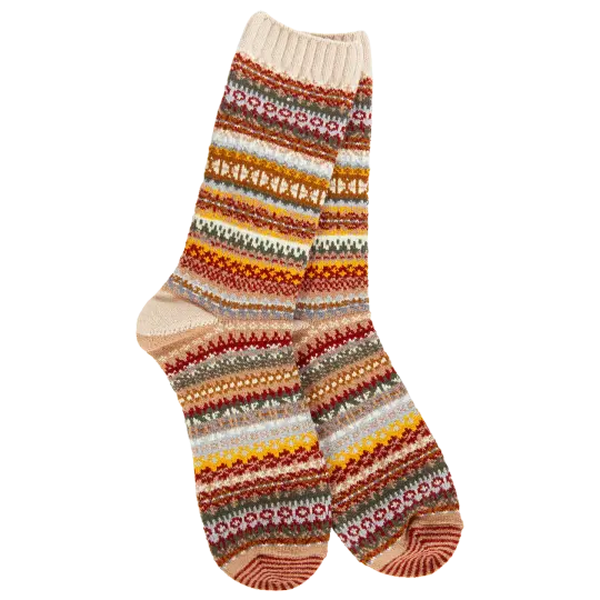 World's Softest Socks - Weekend Nordic Crew - Cashew