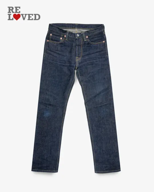 21oz Selvedge Denim Slim Straight Cut Jeans - Indigo (IH-666S-21) Tag 31, Hemmed to 31.0"