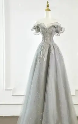 Gorgeous Sliver Prom Dress ,A-Line Sweetheart Sequins Evening Dress RS1074