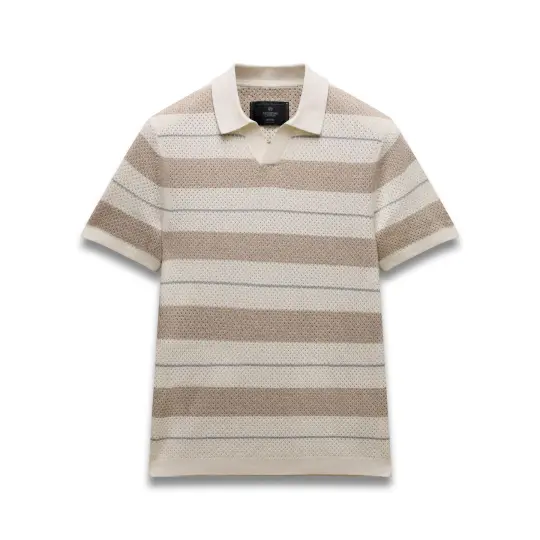 Cotton Linen Stripe Victor Polo