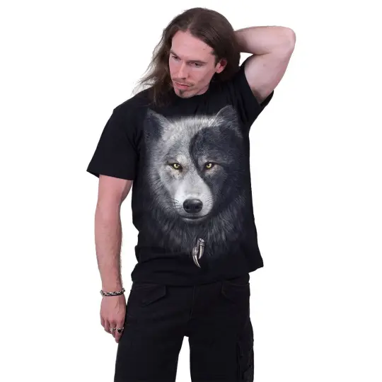 WOLF CHI T-Shirt Black - Symbolic Design