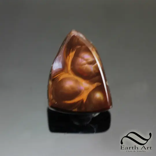 Freeform Triangle cut Fire agate - 27.5 carats