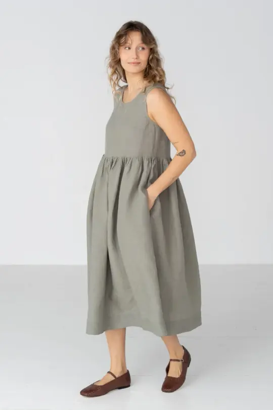 Smock – Oversized Sleeveless Linen Dress