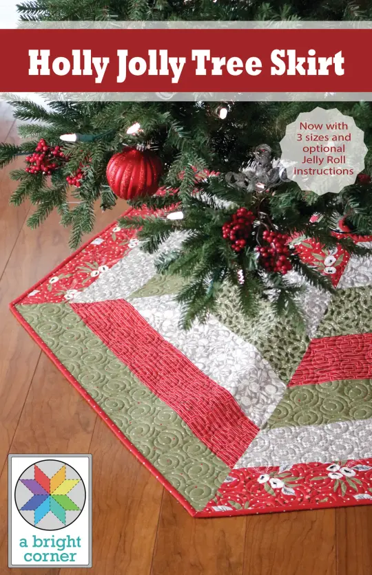 Holly Jolly Christmas Tree Skirt Pattern - Paper Pattern