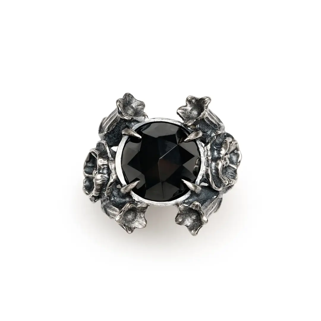 Queens of Sleep. Onyx Ring. Size 8.5.