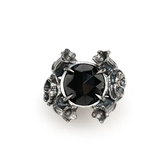 Queens of Sleep. Onyx Ring. Size 8.5.