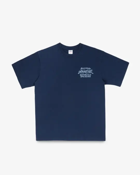 7.5oz Printed Loopwheel Crew Neck T-Shirt - Navy