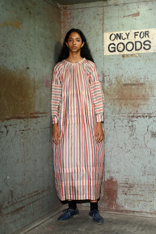 ALVA - RED INDIGO STRIPE