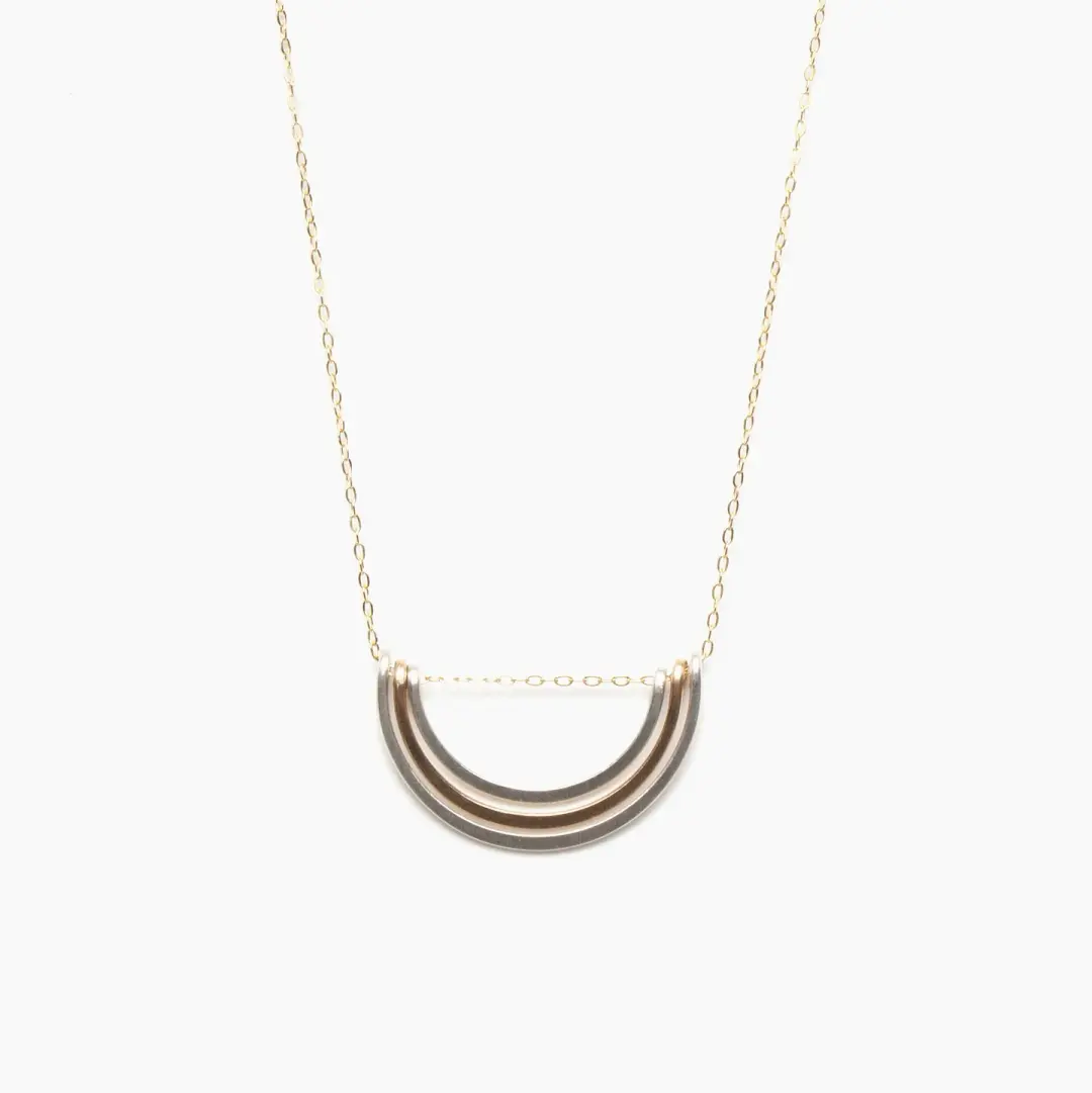 Mixed Nested Petal Necklace