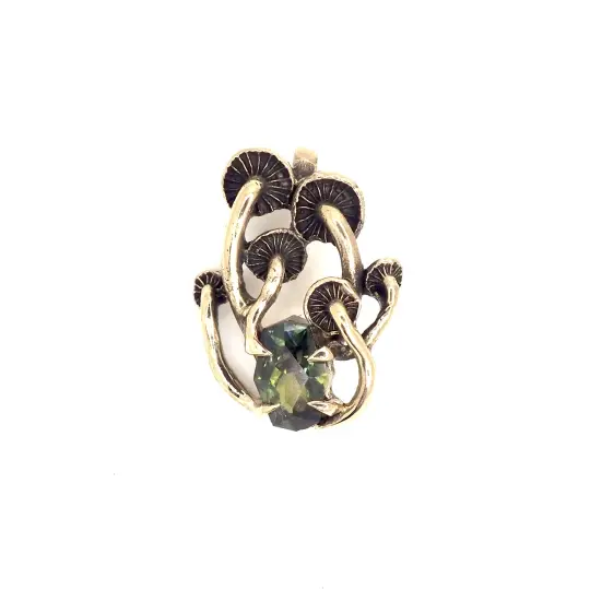 Mushroom pendant with Australian sapphire