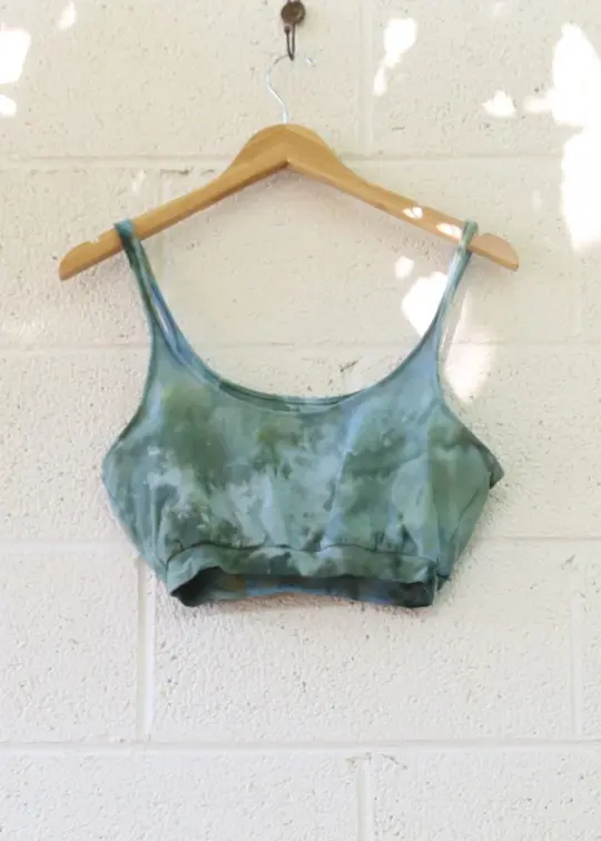 OOAK - Sadhana Banded Bra / XL / Stretch Cotton  / Ice Dye (318)