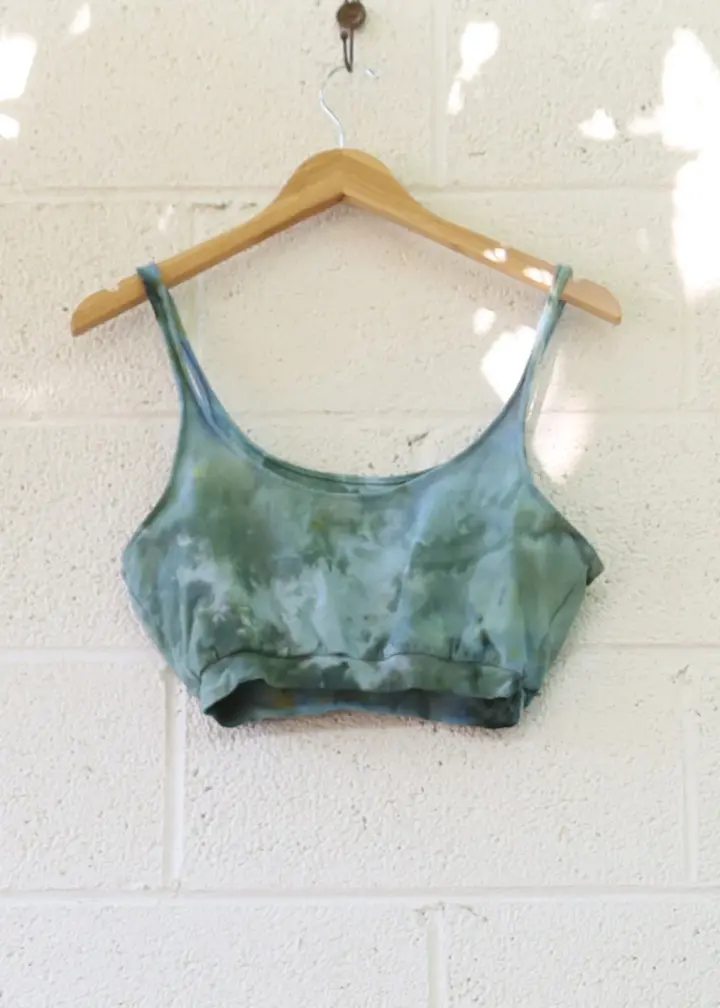 OOAK - Sadhana Banded Bra / XL / Stretch Cotton  / Ice Dye (318)