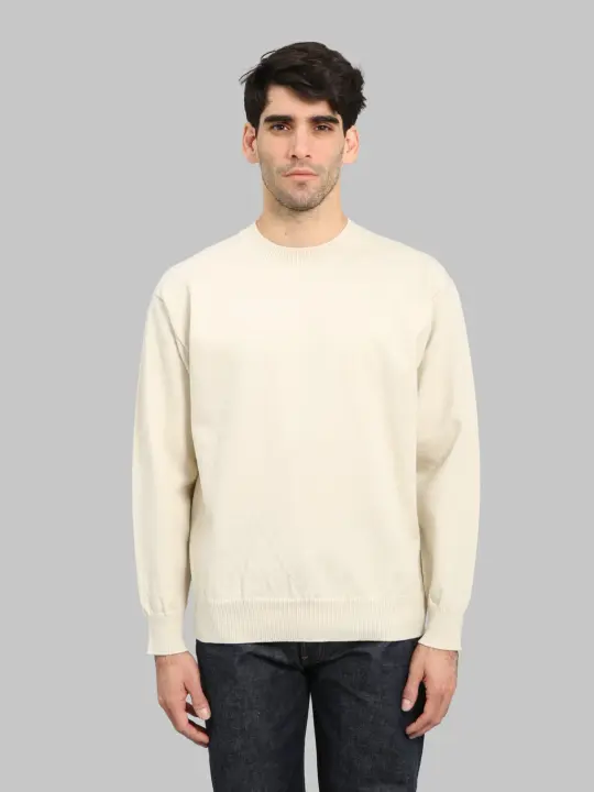 Yonetomi Rigid Cashmere Crew Neck Pullover Raw