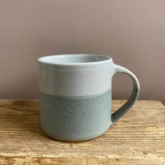 Tall Mug- White & Grey