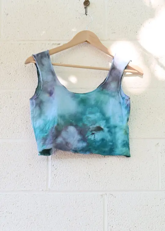OOAK - Eos Bralette / M / Med Stretch Hemp / Ice Dye (256)