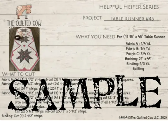 Helpful Heifer Table Runner #45