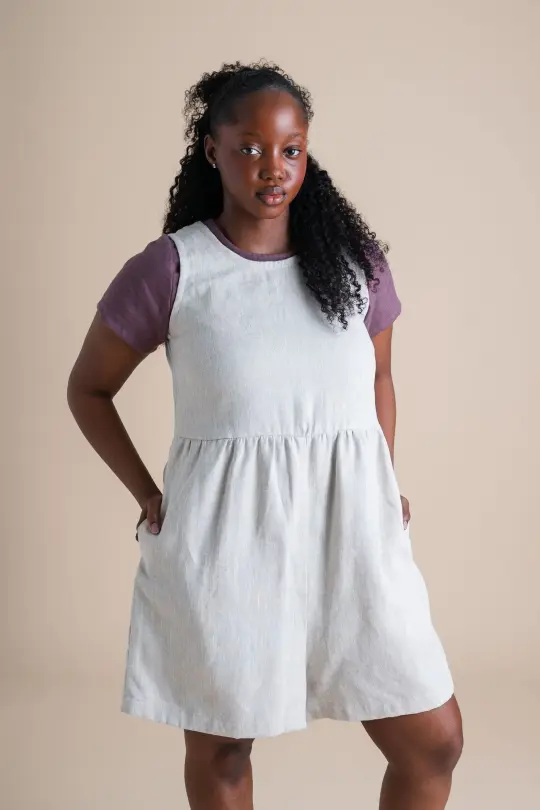 Lisbon Romper in Sand Dollar