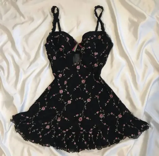 Black suspender low-cut sexy print cute waist mini skirt homecoming dress R2634