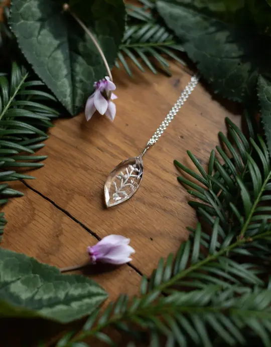 Collier 'Glacier Cristal' en cristal de roche taillé et argent 925