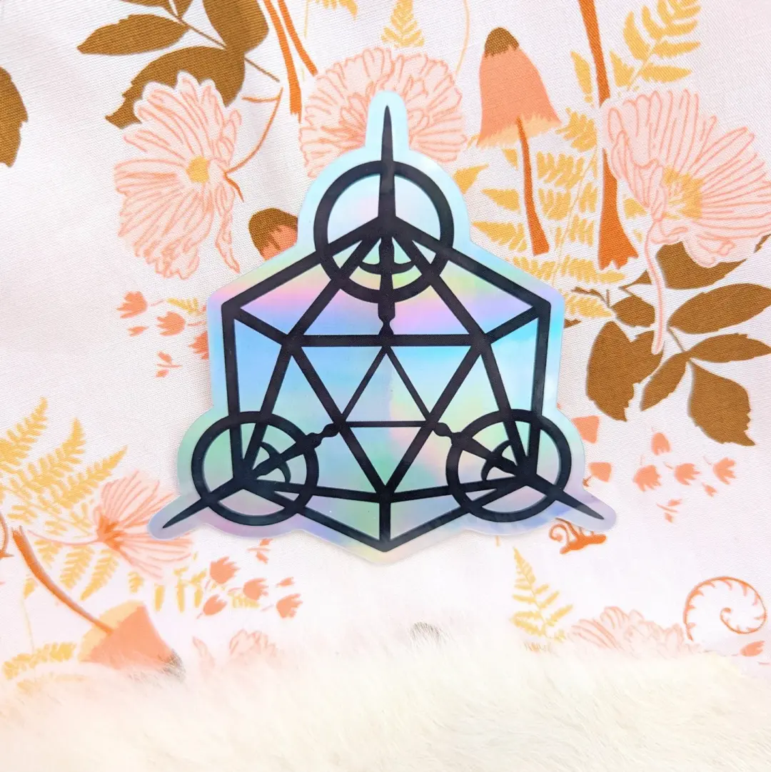 Holographic Rogue Sticker – 3.5" D20 Daggers Vinyl Decal