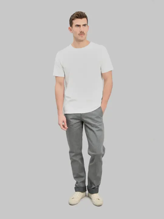 Rogue Territory 12oz Officer Trousers High Grey Selvedge