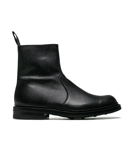 James Coward Trickers Spade Boot Black Scotch Grain Leather