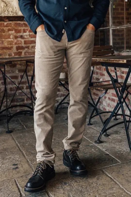 The Pen Slim Stretch 16w Corduroy  - Light Gray