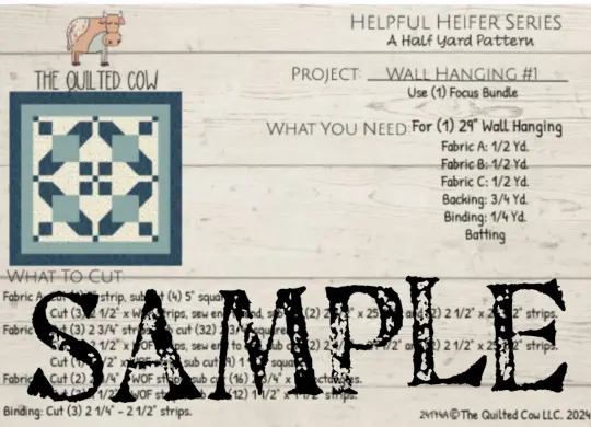Helpful Heifer A Half Yard Pattern Wall Hanging #1