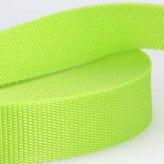 25mm Polypropylene Webbing in Lime