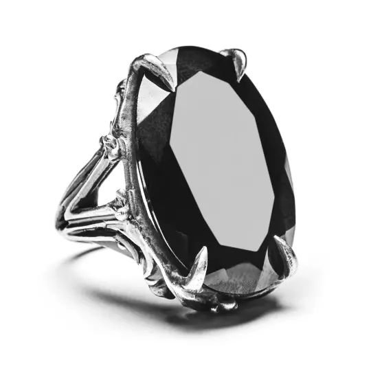 Descent // Persephone Ring. Sterling Silver & Onyx.