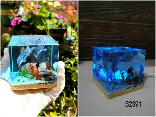 dolphin resin diorama
