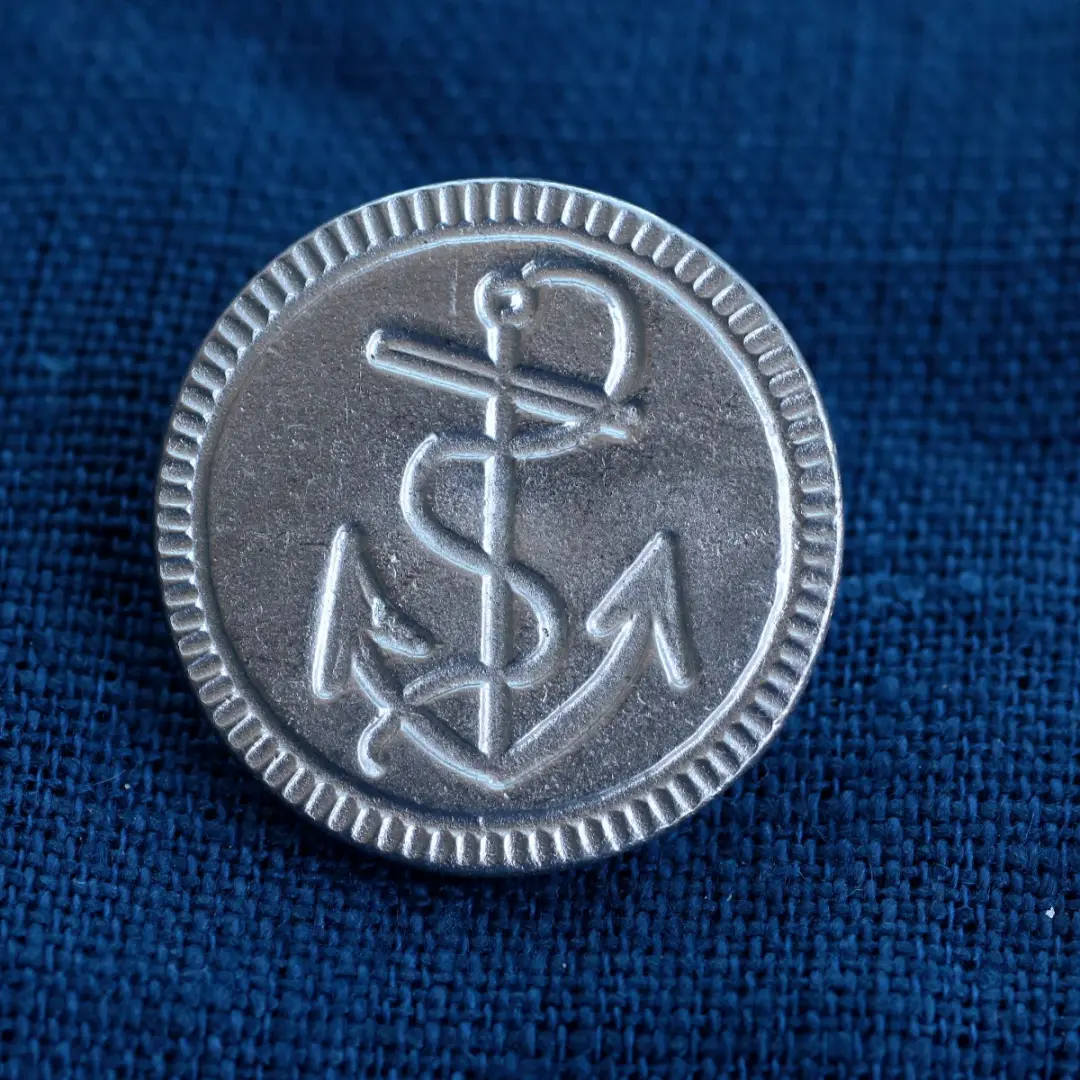 1-1/16" Marine Buttons Embellished Rim XL